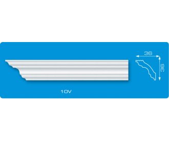 Потолочный плинтус ЛАГОМ ДЕКОР экструзионный 10V