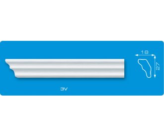 Потолочный плинтус ЛАГОМ ДЕКОР экструзионный 3V