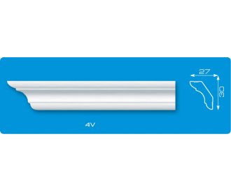 Потолочный плинтус ЛАГОМ ДЕКОР экструзионный 4V