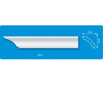 Потолочный плинтус ЛАГОМ ДЕКОР экструзионный 5V