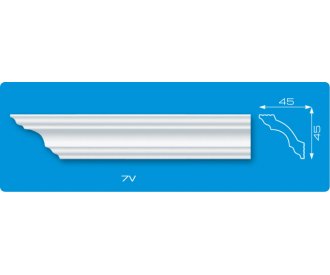 Потолочный плинтус ЛАГОМ ДЕКОР экструзионный 7V